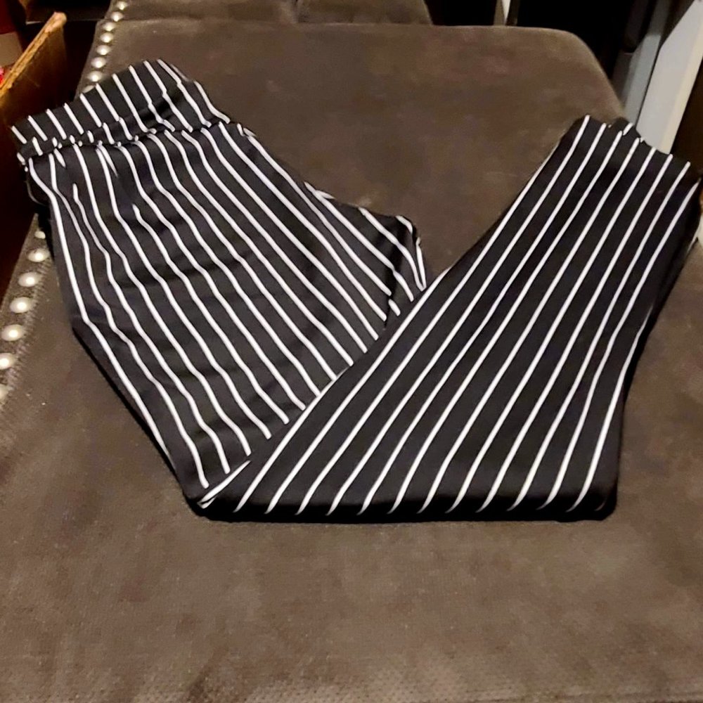Black & White Striped Slacks